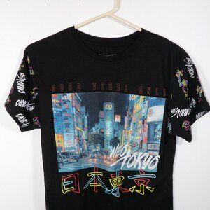 Fresh Laundry Tokyo Japan Good Vibes Only Short Sleeve Shirt Women’s Size Small